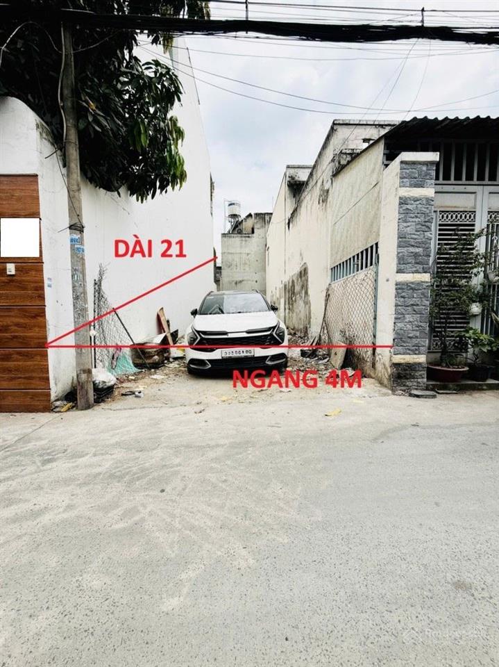 Lô đất đẹp vuông vức  80m2  hẻm ô tô thông lê thị riêng thới an quận 12  giáp gò vấp  4 tỷ 750.