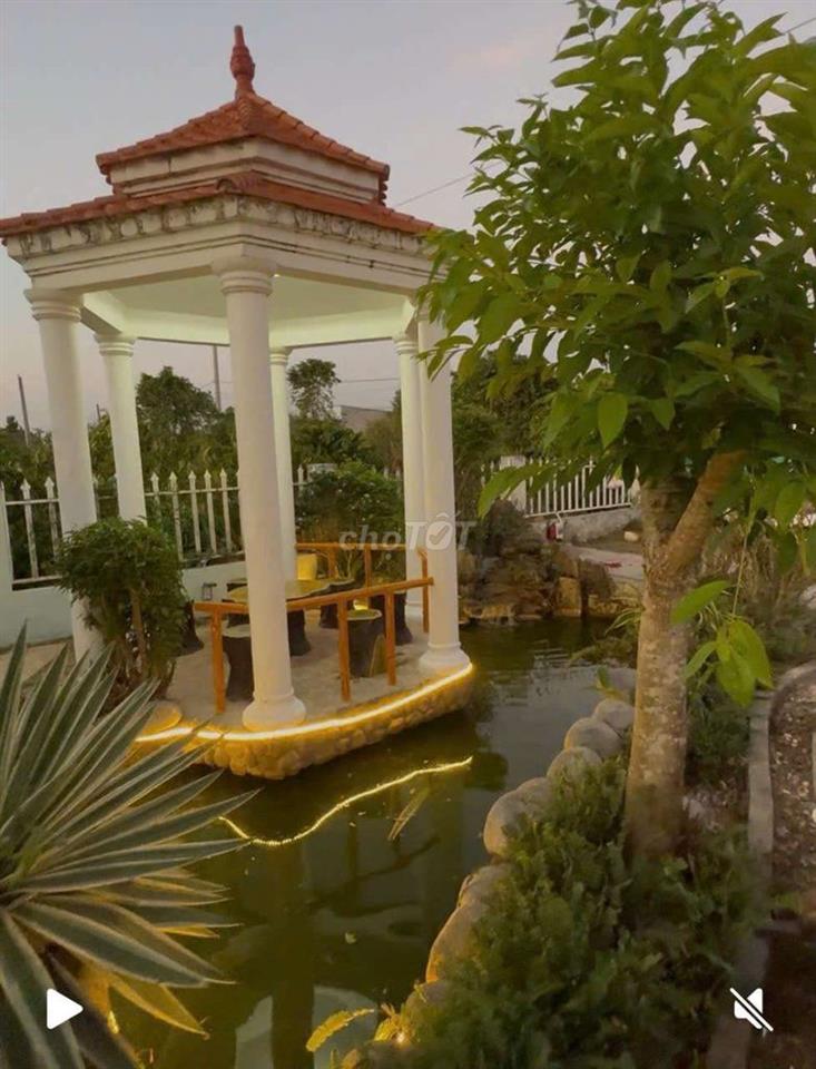 Bán nhà vườn siu đẹp 608m2 thổ cư 100m .Đường nhựa 