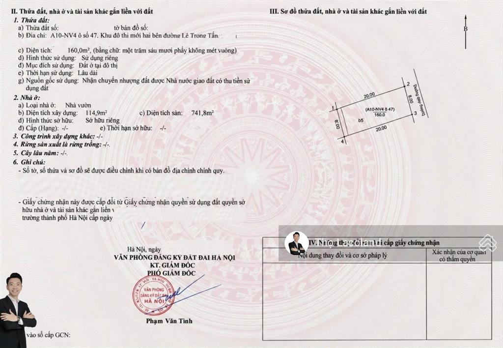 Giá hơn 50 tỷ. tôi chính chủ, cần bán nhà mặt phố lê trọng tấn (160m, mt8m, 6t) cho thuê 1 tỷ/năm