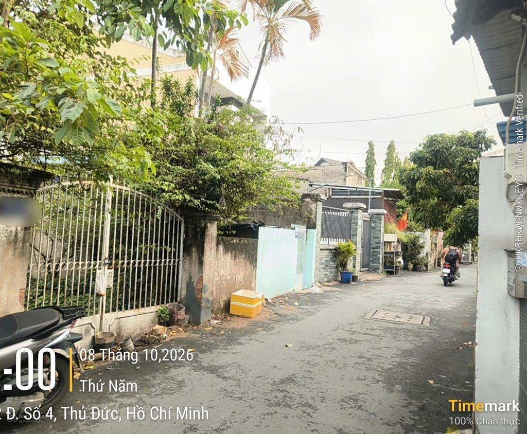 Bán đất hẻm 5m, xây 45 tầng, 110,7m2 ngang 6m, đường 4, đặng văn bi, thủ đức chỉ hơn 6 tỷ.
