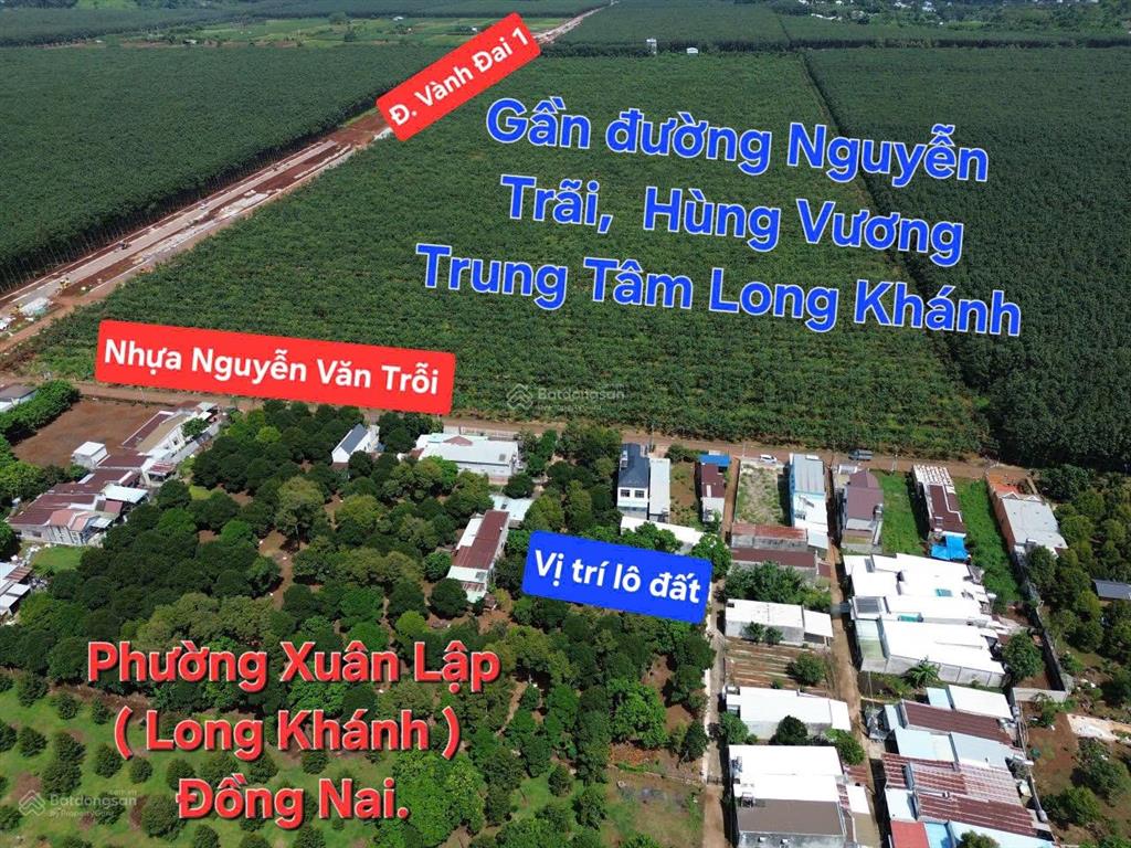 Bán đất thổ cư phường xuân lập  tp. đồng nai. gần trung tâm long khánh,sát vành đai 1. chỉ 1,15 ty