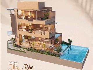 Bán căn nhà phố mt 30m, full nội thất, 1 trệt 2 lầu liền kề sân bay cam ranh, view biển. sổ riêng