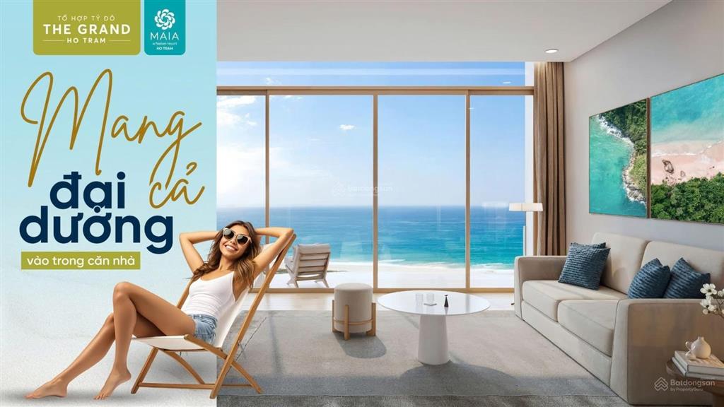 Sở hữu căn hộ mặt biển hồ tràm full nội thất. thanh toán giãn 2 năm, cho thuê 600tr/năm
