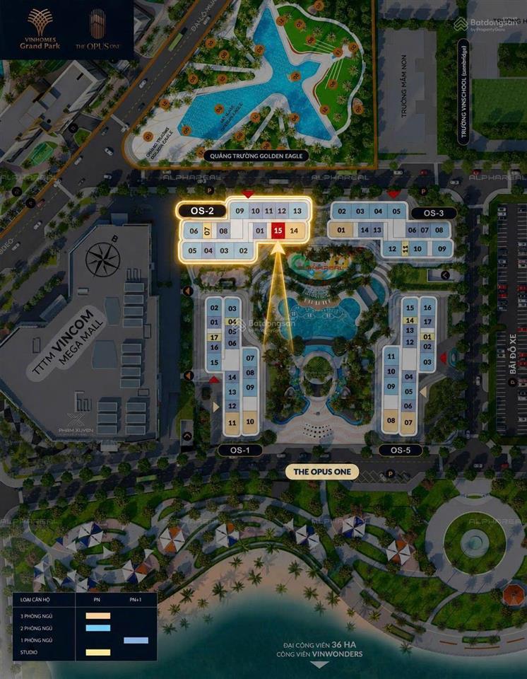 Studio opus one os2xx. 15, studio hoa hậu view hồ & cv, 34m2. giá chỉ 2,723 tỷ. vinhomes grand park