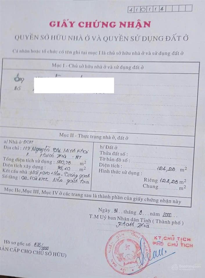 Bán nhà mặt tiền nguyễn thị minh khai nha trang