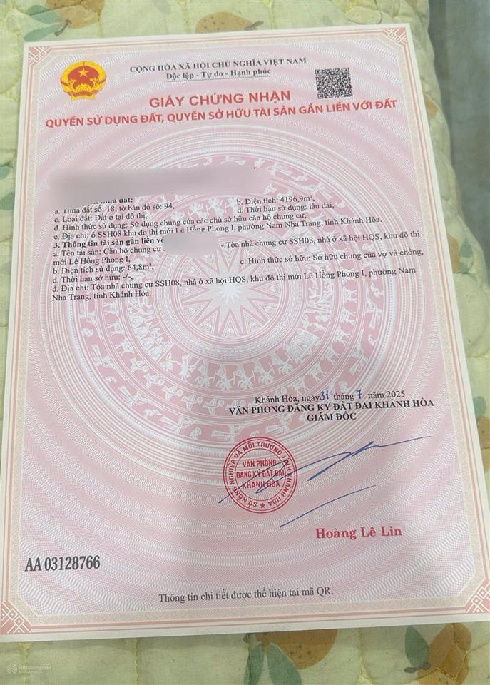 Bán chung cư ssh08 hà quang 1, 2 phòng ngủ, full nội thất đẹp, dọn vali vào ở ngay.