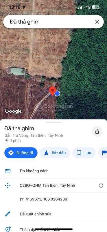 Chính chủ gửi bán lô đất đẹp tại huyện tân biên, tây ninh
