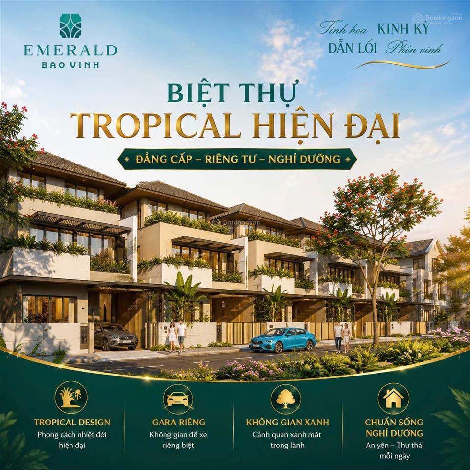 Emerald bao vinh huế  chỉ từ 3.6 tỷ sở hữu ngay nhà phố đa giá trị ngay tttp