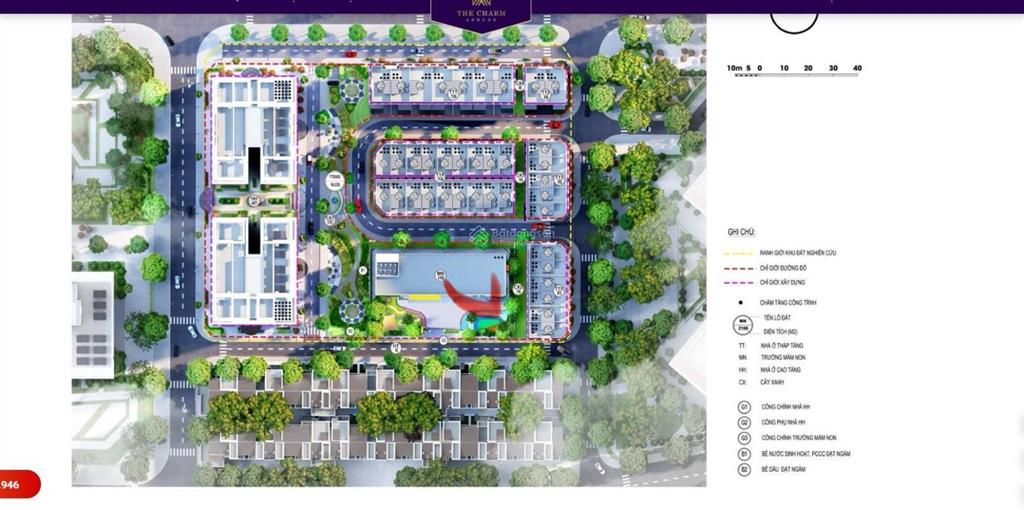 Cho thuê shophouse the charm  hà đông  dt 110m2, 5t, mt góc, lấy 23 căn đập thông đều được.