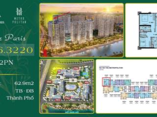 Bán cc tại the paris  vinhomes ocean park, 63m2, 2pn, giá tốt nhất thị trường hiện nay