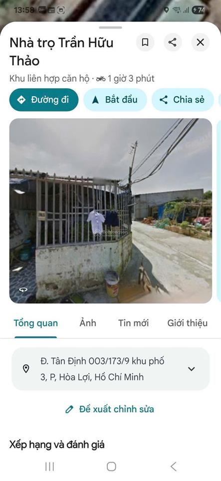 Cho thuê lâu dài nhà đường tân định 003, phường tân định, bến cát 2 triệu/tháng. đặt cọc 1 triệu