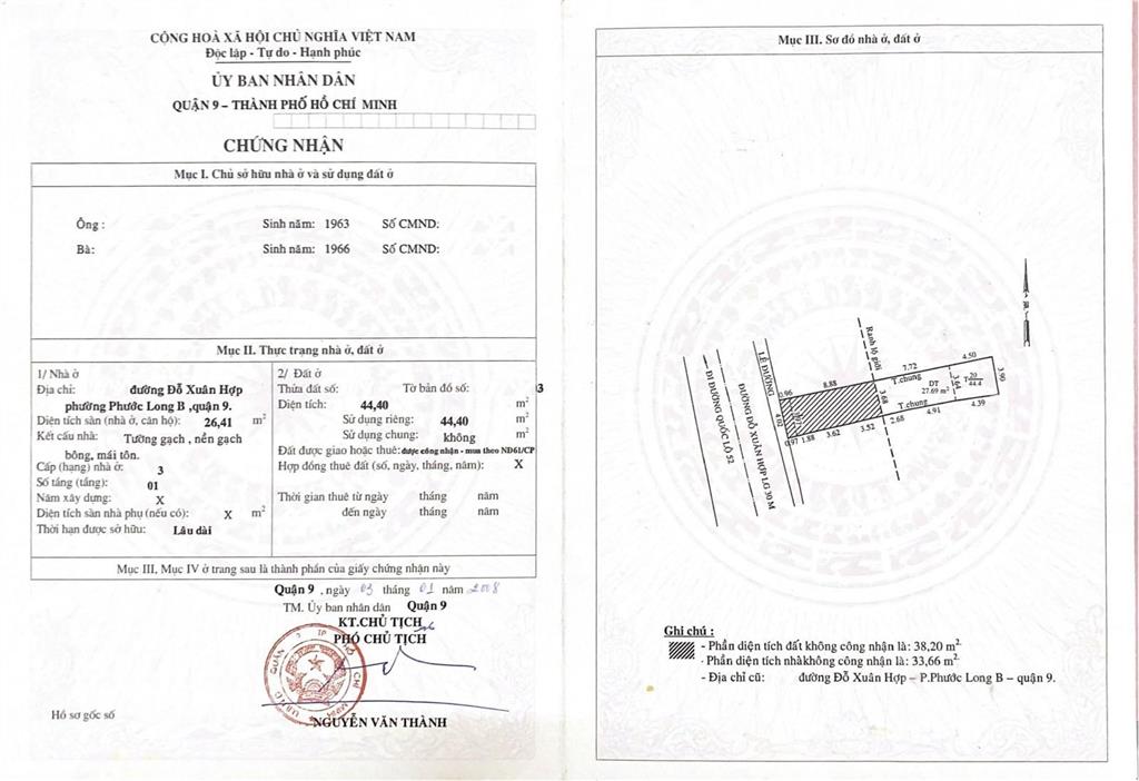 Bán nhà mặt tiền đỗ xuân hợp, p. phước long b, quận 9 (tp. thủ đức)