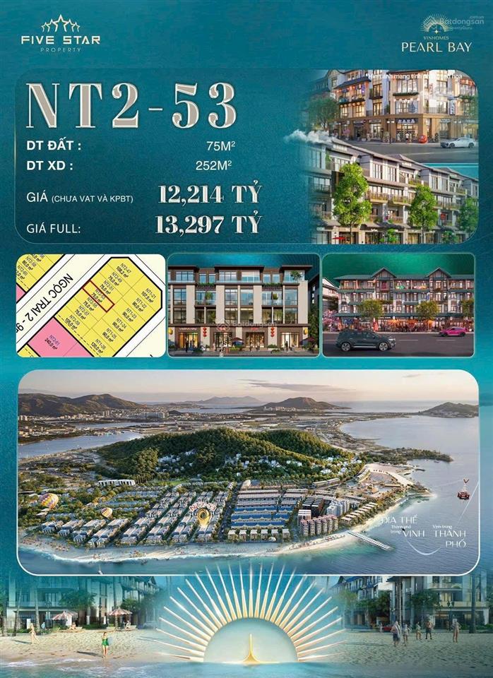 Dự án vinhomes pearl bay 2026  giá chỉ 10 tỷ bàn giao thô 4 tầng  sát biển nha trang