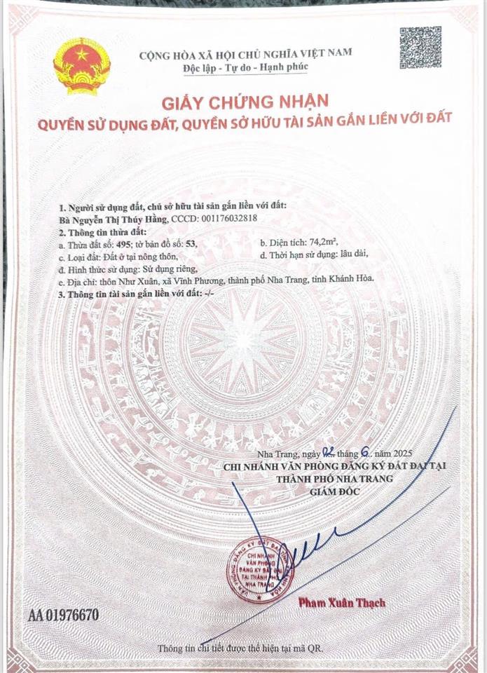 1 tỷ cho lô đất nha trang  bạn không nghe nhầm đâu! alo chi 0901 470 ***