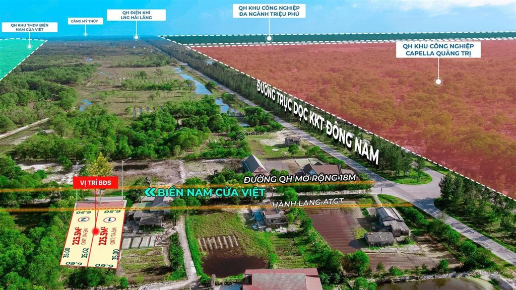 Lô đất vuông vắn, nằm ngay ngã 3, vị trí thuận lợi kinh doanh  đường nhựa cực rộng