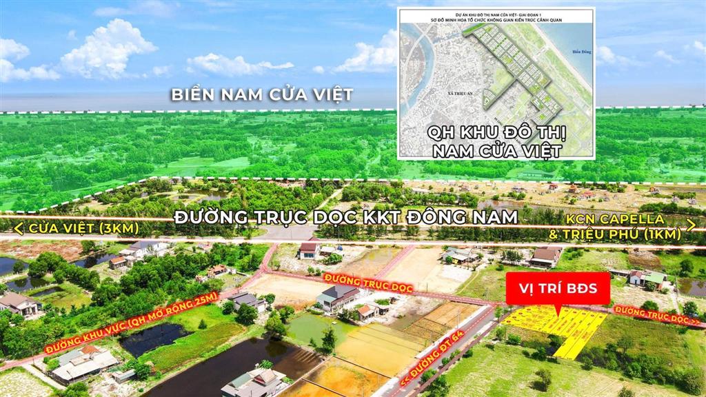 Hàng f0 nam cửa việt, quảng trị một lô duy nhất full thổ cư