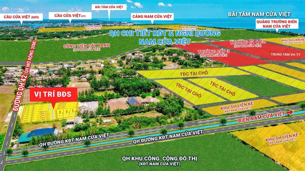 Mt đh42 quốc phòng  nam cửa việt vị trí đắc địa duy nhất 1 lô