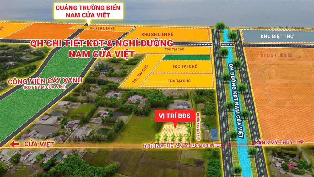 Mt đh42 quốc phòng  nam cửa việt vị trí đắc địa duy nhất 1 lô