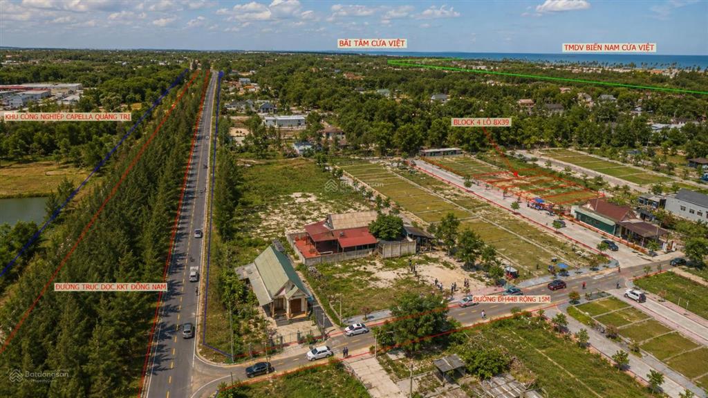 Lô biệt thự hiếm s 8x39m  nam cửa việt  sát kcn capella quảng trị