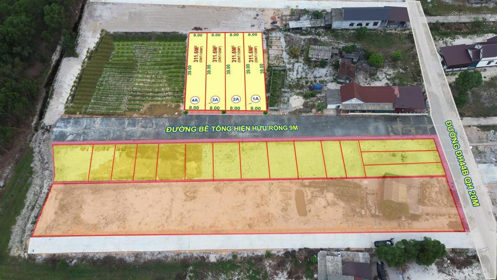 Lô biệt thự hiếm s 8x39m  nam cửa việt  sát kcn capella quảng trị
