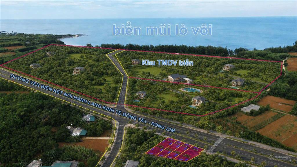 Mặt tiền đường ven biển rộng 22m, quy hoạch mở rộng 48m  cửa tùng  quảng trị