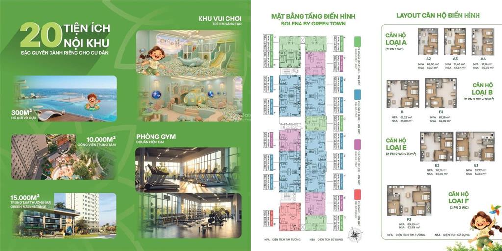 Có 450 triệu lên đời căn hộ 3pn + 2wc tại solena  green town bình tân!