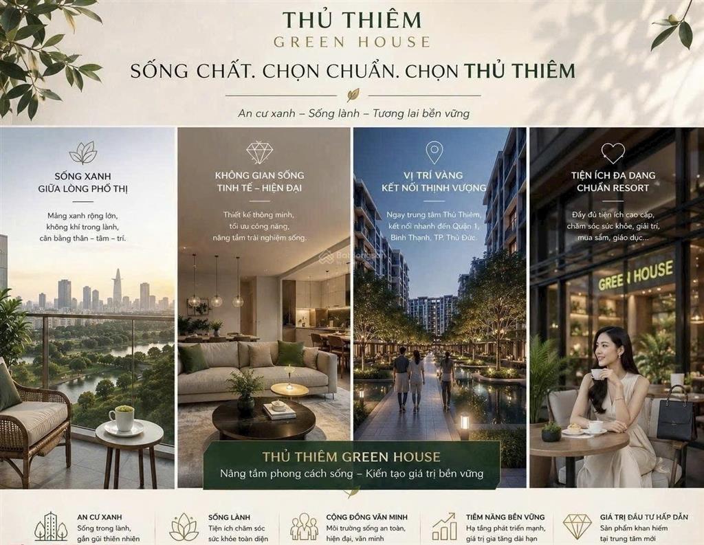 Dự án nhà ở xã hội thủ thiêm green town quận 2  62m2 giá 2 tỷ 032