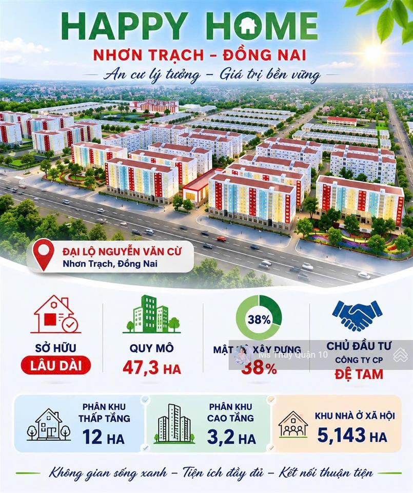 Chỉ 20 triệu đăng ký nguyện vọng sở hữu căn hộ happy home dta nhơn trạch