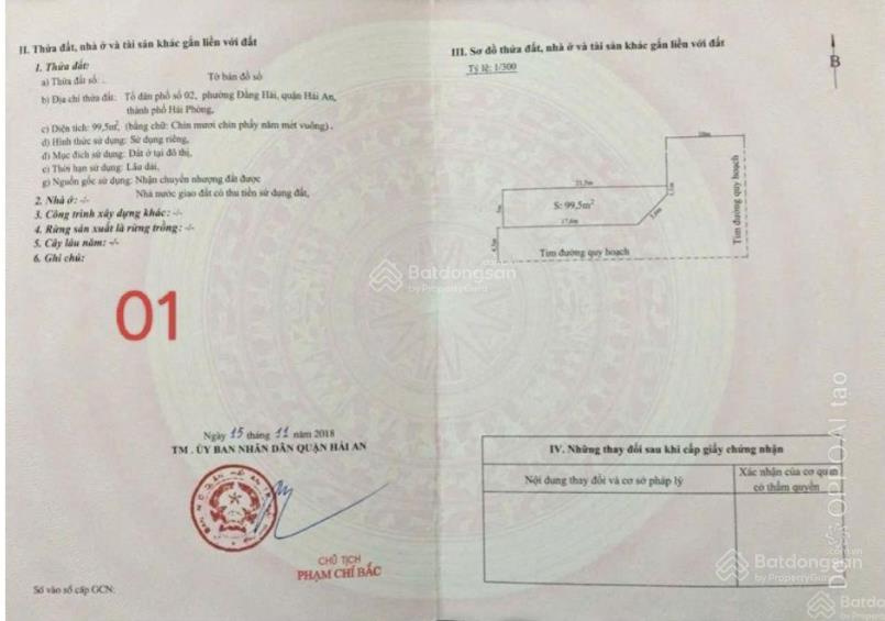 Chính chủ cần chuyển nhượng lô đất đất tái định cư đồng dứa 99,5m2 (5x21m), 2 mặt tiền đường 20m