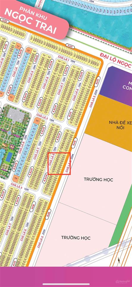 Cắt lỗ sâu liền kề chà là 70m chỉ 8,1 tỷ sổ đỏ mặt đường lớn tại vinhomes ocp2