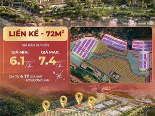 Hàng hiếm vinhomes hải vân bay, loại liền kề s 72m2 xây dựng 4 tầng giá rẻ nhất thị trường 6,2 tỷ