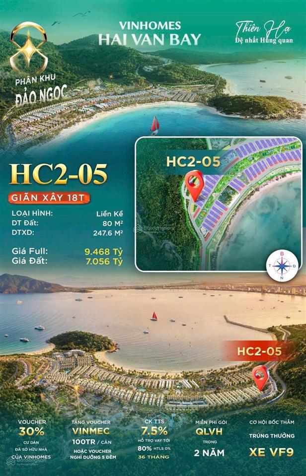 Căn liền kề 4 tầng giá hời phân khu đảo ngọc  vinhomes hải vân bay, giá 9,4 tỷ. tts còn 7 tỷ