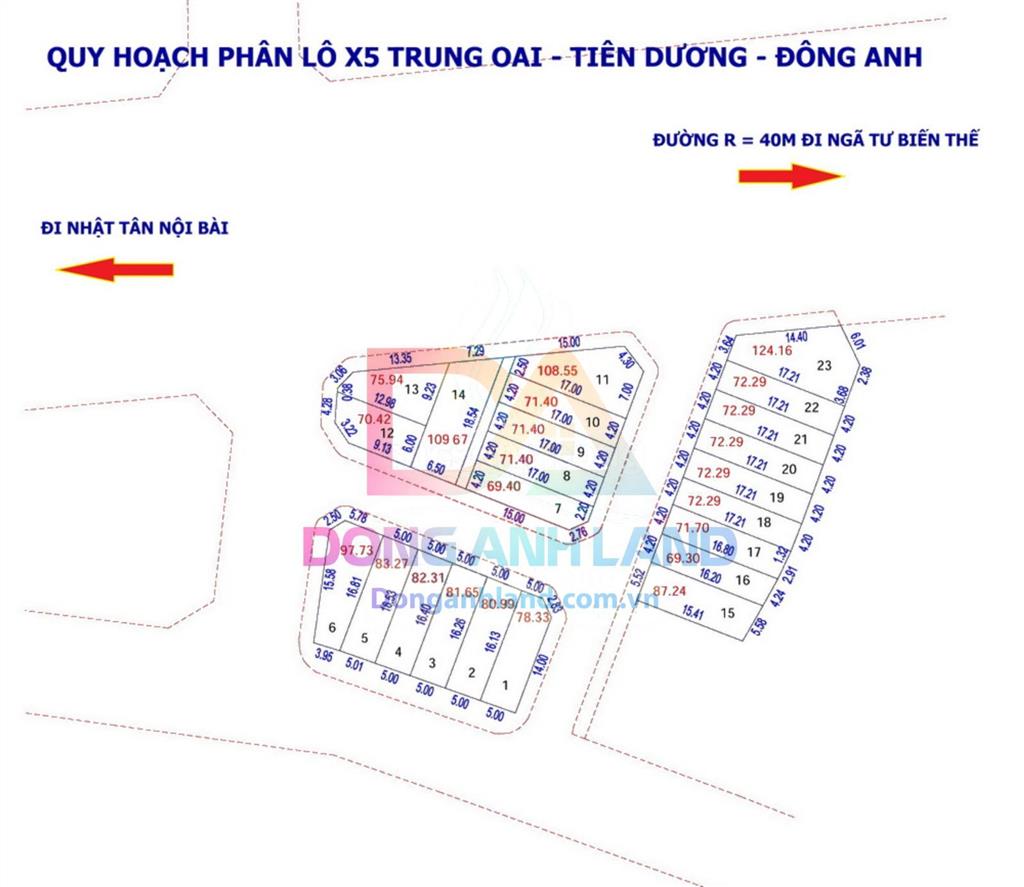 Bán đất đấu giá x5 trung oai, tiên dương, đông anh, hà nội