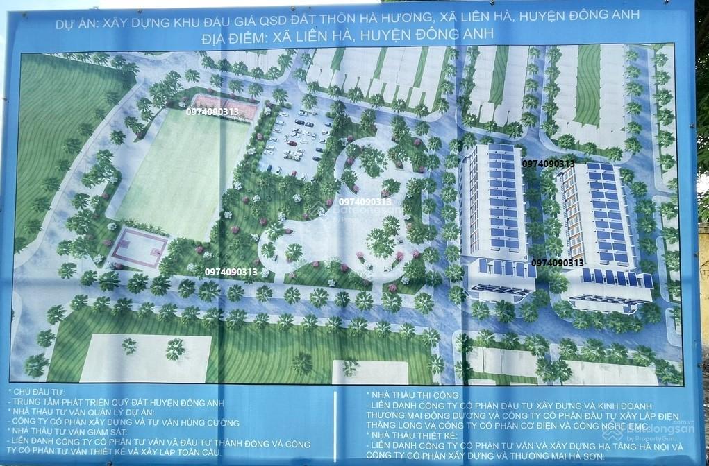 Bán đất đấu giá hà hương, liên hà, đông anh  khu đô thị hà hương liên hà