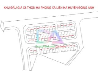 Đất đấu giá x8 hà phong, liên hà, đông anh cạnh vin liên hà