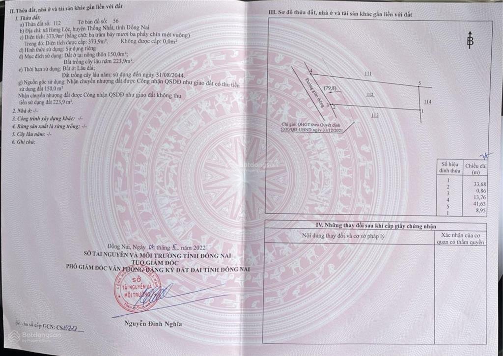 Chính chủ cần bán lô đất vàng tại hưng lộc, thống nhất cách kcn dầu giây chỉ 300m