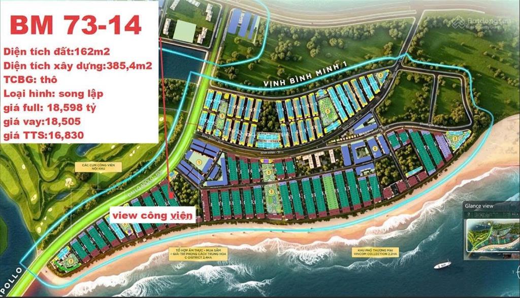 Cắt lỗ 500tr  siêu phẩm song lập view công viên  bm 73  14 diện tích 162m2 giá tts chỉ 16,83 tỷ