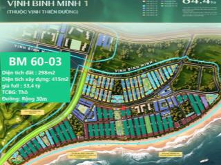 Đơn lập bm 6003  đường 30m  sát cạnh công viên  298m2 giá 33,4 tỷ  0934 503 ***