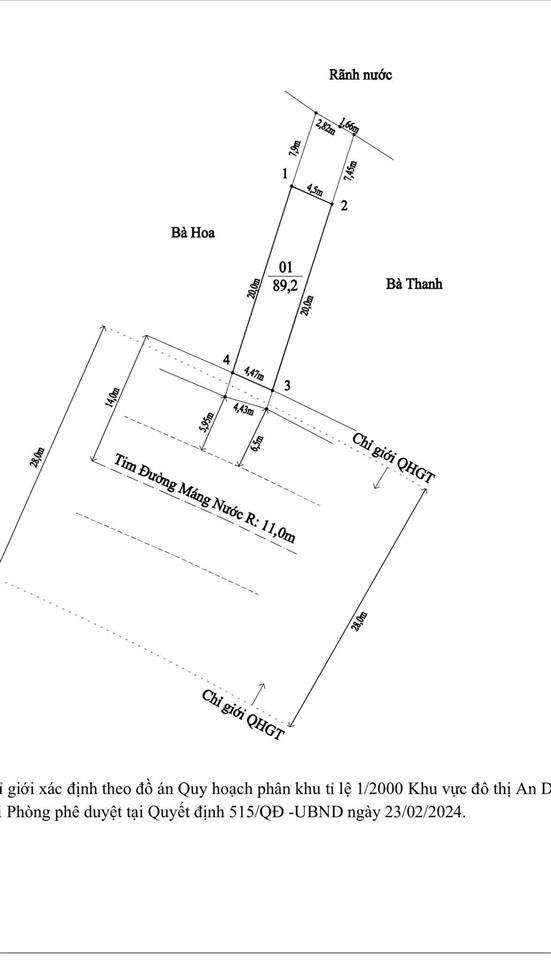 89.2m2 mặt đường máng nước ngay cc hoàng huy, vĩnh khê, an đồng