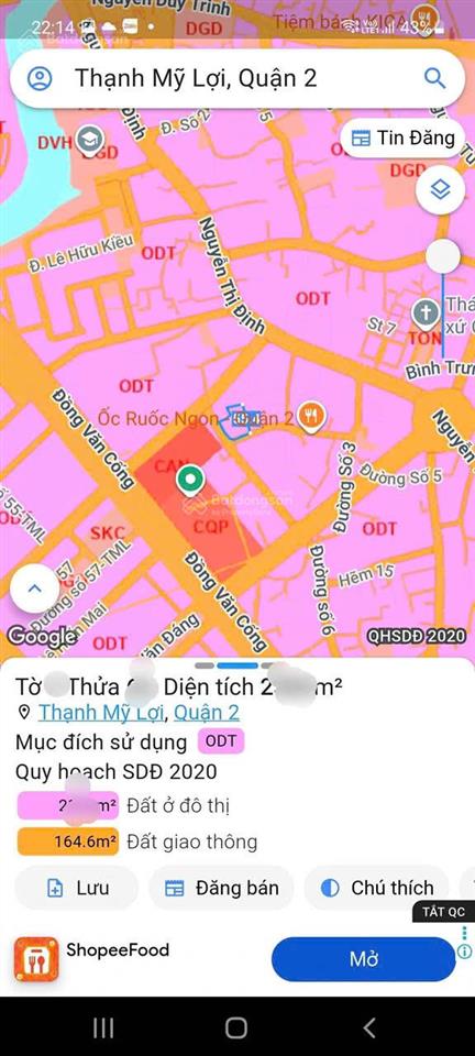 Bán 1900m2 đất góc ngã 3 đẹp mặt tiền trịnh khắc lập p. thạnh mỹ lợi sát nguyễn thị định q. 2