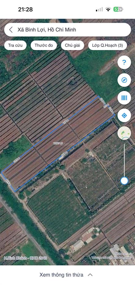 Bán đất kênh số 3, vườn thơm, 10.527 m2, chính chủ, cửa ngõ cụm kcn lớn