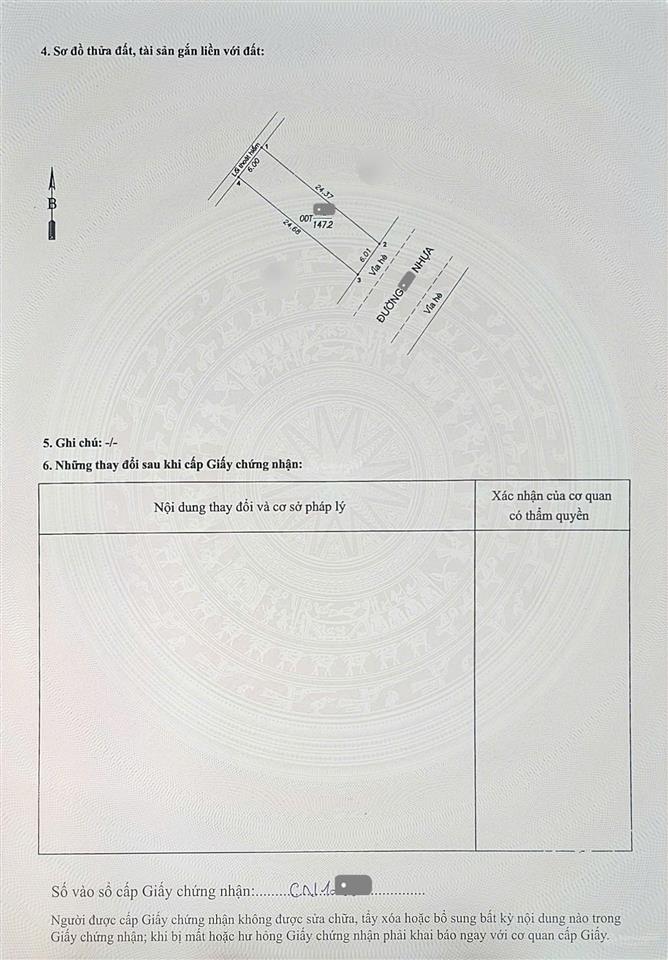 Đất rẻxây tự dokhu tái định cư đối diện khu di tích hố lang147,2m2 (6x25m)4ty200 còn bớt