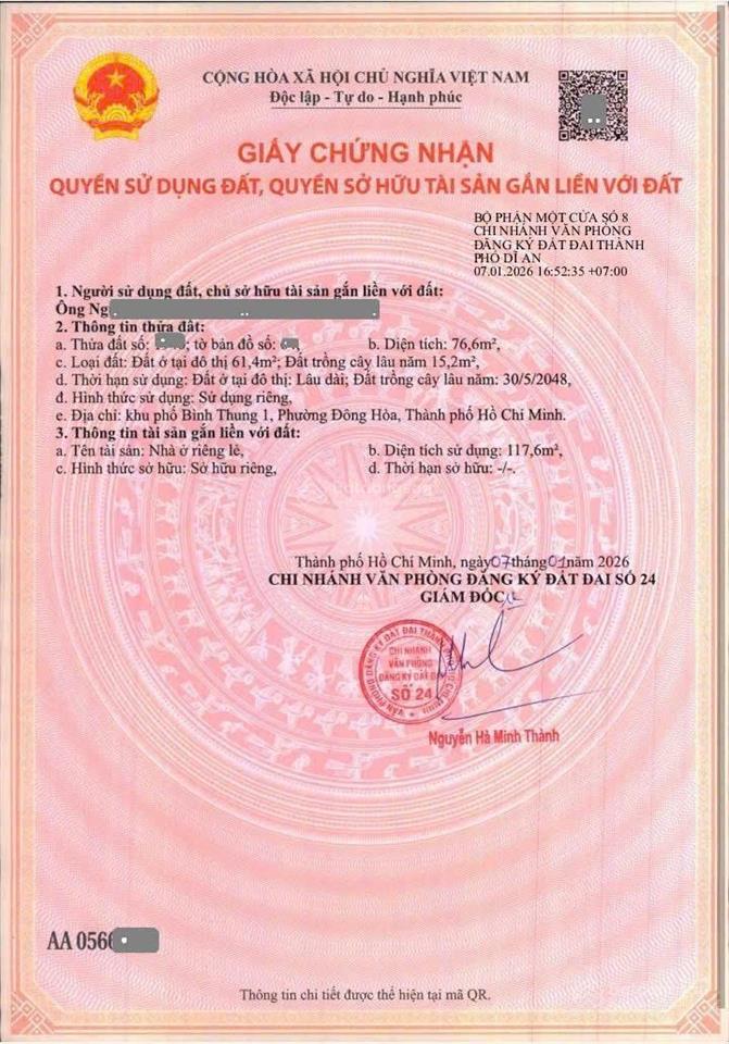 Nhà trệt lầu hoàn công gần đường bình thung, chợ bình an ra suối lồ ồ, đường bắc nam 3 chỉ 300m