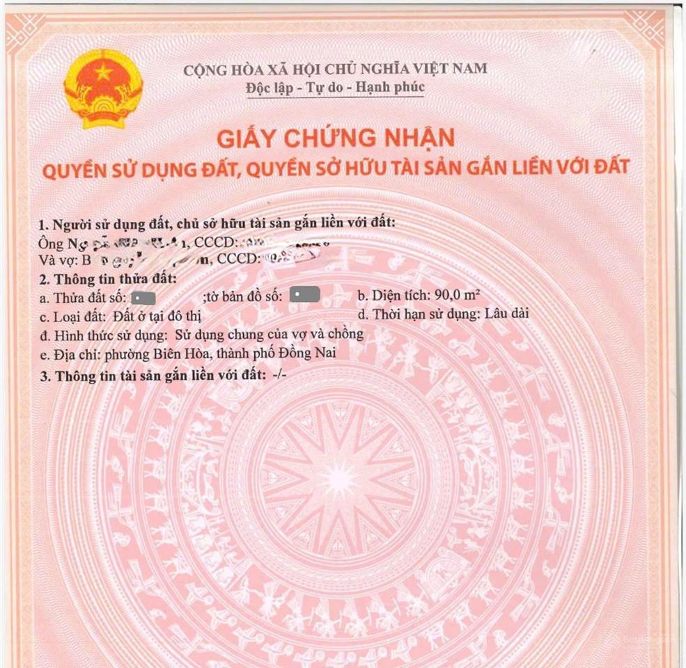 Đất đẹp 5x18m, xây tự do, kdc gần vòng xoay cầu hang, hẻm xe hơi ra đường nguyễn thị tồn 200m