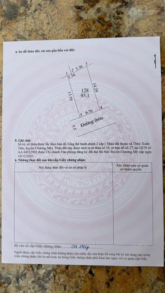 Bán lô đất làn 2 quốc lộ 6 tại xã xuân mai. cơ hội đầu tư đón đầu sóng hạ tầng