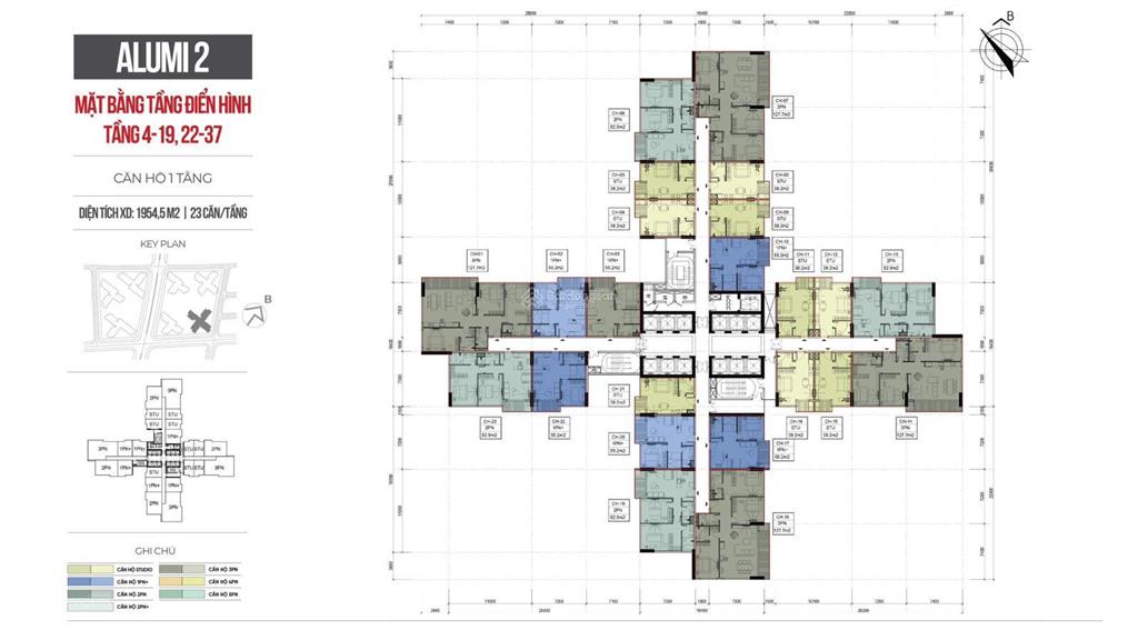 Chính chủ bán căn alumi studio tòa a2, giá hời thị trường 2,2 tỷ