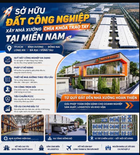 Cho thuê đất kho xưởng khu công nghiệp tốt tại các trọng điểm phía nam