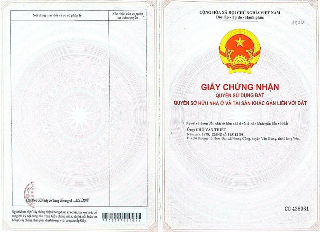 Bán nhà phụng công văn giang 209m2 nhà 3 tầng, giá 50tr/m2