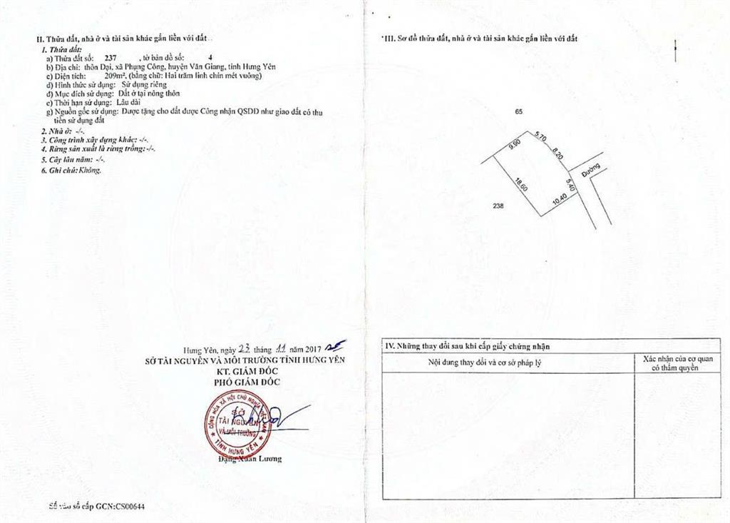 Bán nhà phụng công văn giang 209m2 nhà 3 tầng, giá 50tr/m2