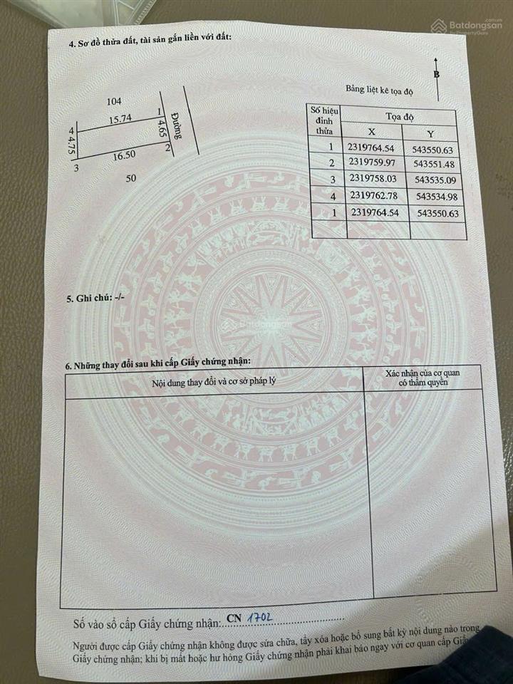 Bán đất xuân quan, văn giang, hưng yên 76m2 giá 62tr/m